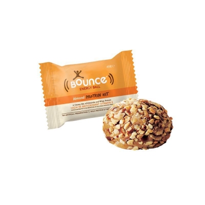 Foto van Bounce protein energy ball almond 49g via drogist