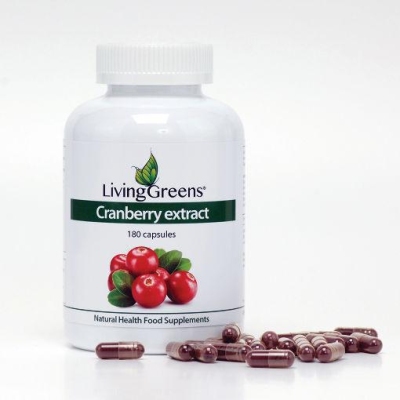 Foto van Livinggreens cranberry extract 180ca via drogist