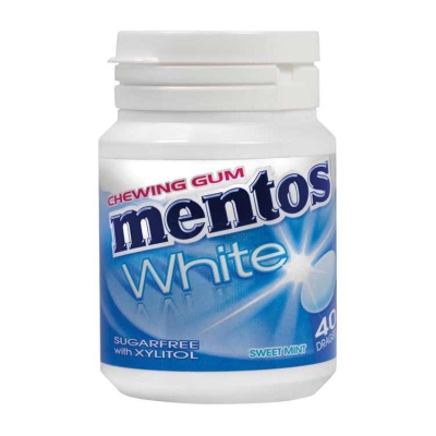 Mentos gum sweetmint white pot 6 x 40st  drogist