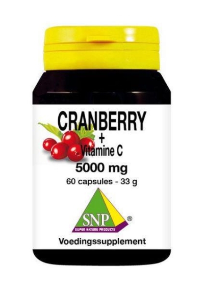 Foto van Snp cranberry vitamine c 5000 mg 60ca via drogist