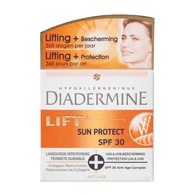 Foto van Diadermine dagcreme lift+sun protection 50ml via drogist