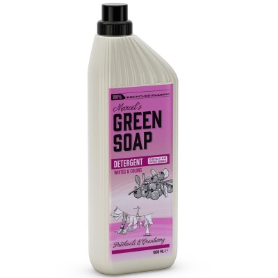 Foto van Marcels green soap wasmiddel patchouli & cranberry 1000ml via drogist