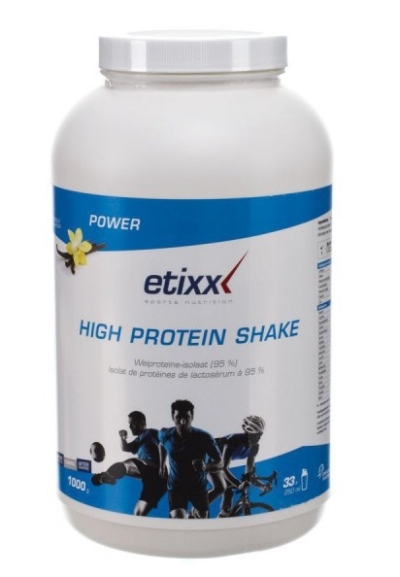Foto van Etixx power shake high protein vanille 1kg via drogist