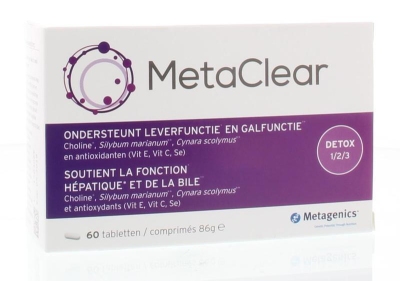 Foto van Metagenics metaclear 60tb via drogist