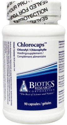 Foto van Biotics chlorocaps chlorophyl 90cap via drogist