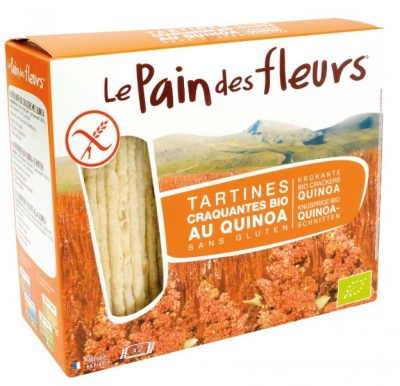 Foto van Le pain des fleurs quinoa crackers 150g via drogist