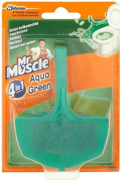 Foto van Mr muscle toiletblok aqua green 40g via drogist