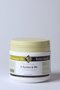 Foto van Groene os l-lysine en vitamine b6 paard/pony 200g via drogist