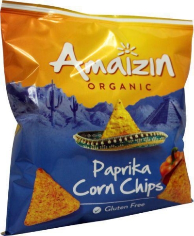 Foto van Amaizin corn chips paprika bio 16 x 16 x 75g via drogist