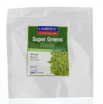 Foto van Lamberts super greens poeder 200g via drogist