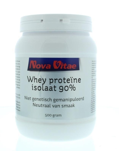 Foto van Nova vitae whey proteine isolaat 90% 500g via drogist