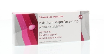 Foto van Leidapharm ibuprofen 400 mg 20tb via drogist