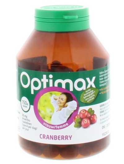 Optimax cysticare cranberry 150cap  drogist