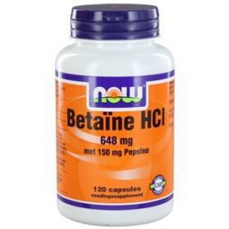 Now betaine hcl 648mg 120cap  drogist