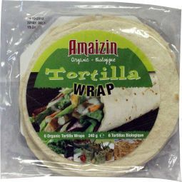 Amaizin tortilla wraps 16 x 16 x 6st  drogist