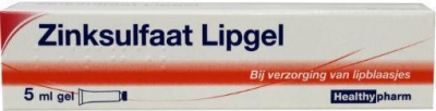 Healthypharm zinksulfaatgel lipgel 1 mg 5g  drogist