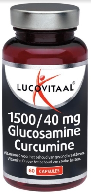 Foto van Lucovitaal glucosamine curcumine 1500/40mg 60cp via drogist