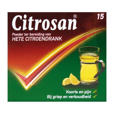 Foto van Citrosan hete citroendrank 15sach via drogist