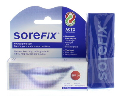 Sorefix spf 30 tube & houder 6ml  drogist