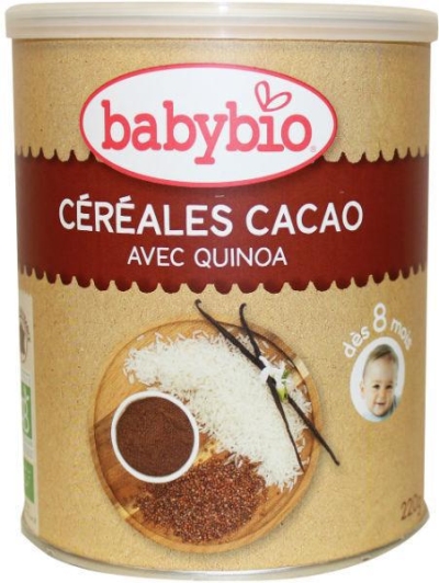 Foto van Babybio cacaogranen vanaf 8 maanden 220g via drogist