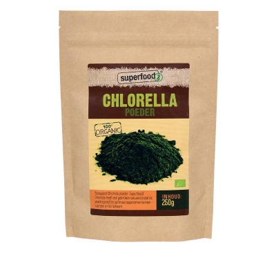Foto van Superfoodz chlorella poeder bio raw 250g via drogist