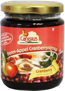 Foto van Canisius peer appel cranberry stroops 300g via drogist