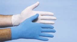 Foto van Cmt onderzoekshandschoen vinyl blauw gepoederd m 100st via drogist