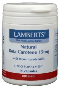 Foto van Lamberts natural betacaroteen natuurlijk 15 mg 90cap via drogist