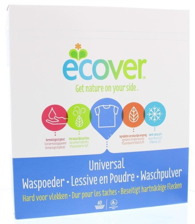 Foto van Ecover waspoeder wit / universal 3000g via drogist