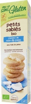 Foto van Ma vie sans kokos zandkoekjes bio - glutenvrij 150g via drogist