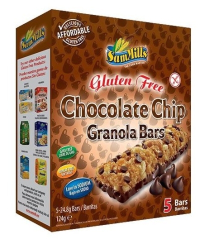 Sam mills reep chocolate chip 124gr  drogist