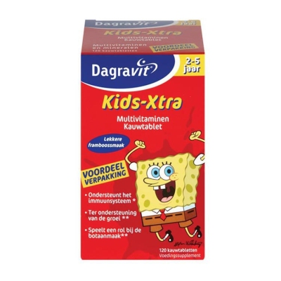 Dagravit multi kids framboos 2-5 jaar 120kt  drogist