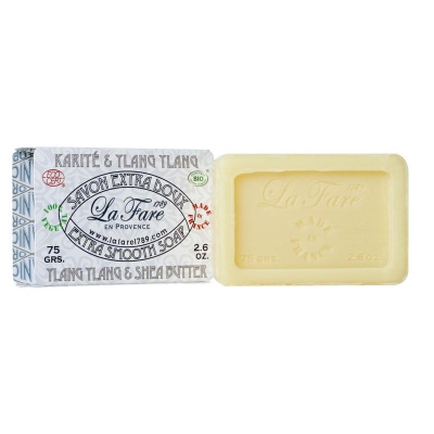 Foto van La fare 1789 soap extra smooth shea butter ylang ylang 75g via drogist