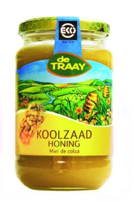 Foto van Traay koolzaad honing creme eko 450g via drogist