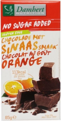 Foto van Damhert chocoladetablet puur/sinaasappel 85g via drogist