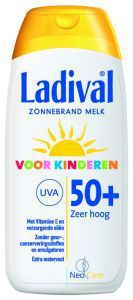Foto van Ladival zonnebrand melk spf 50+ kind 200 ml via drogist