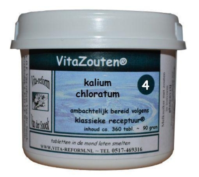 Foto van Vita reform van der snoek kalium muriaticum/chloratum celzout 4/6 360tab via drogist