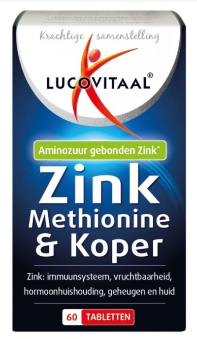 Lucovitaal zink methionine & koper 60tb  drogist