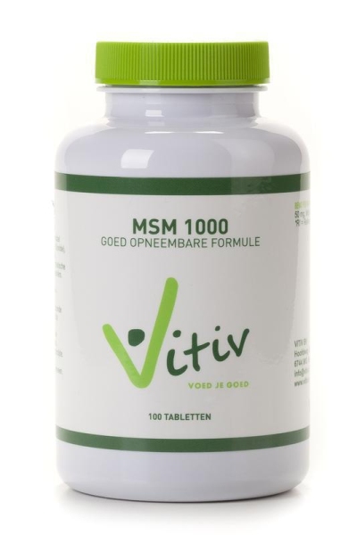 Foto van Vitiv msm 1000 mg 100tb via drogist