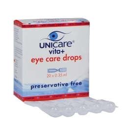 Foto van Unicare vita+ eye care drops 20x035 via drogist