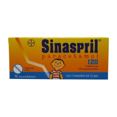 Sinaspril paracetamol 120 16tab  drogist