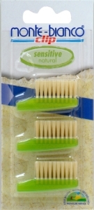 Foto van Monte bianco tandenborstelkop navul sensistive groen 3st via drogist