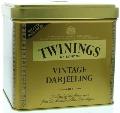Foto van Twinings vintage darjeeling blik 200g via drogist