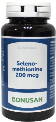 Foto van Bonusan selenomethionine 200 mcg 120cap via drogist