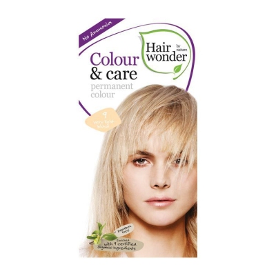 Foto van Hairwonder haarverf colour & care very light blond 9 100ml via drogist