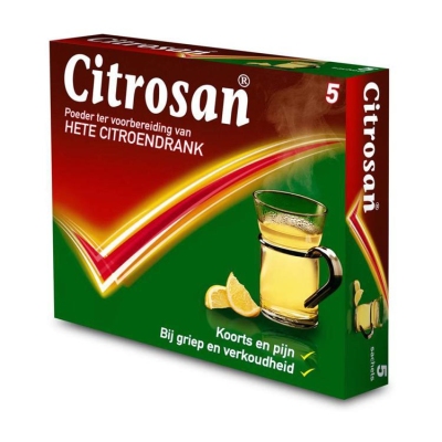 Foto van Citrosan hete citroendrank 5sach via drogist