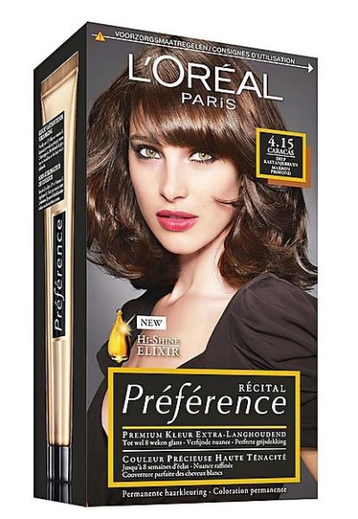 Foto van L'oréal paris preference caracas diep kastanjebruin 4.15 1st via drogist