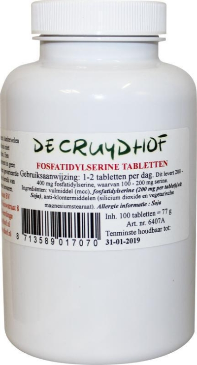Cruydhof fosfatidylserine 200 mg 100ca  drogist