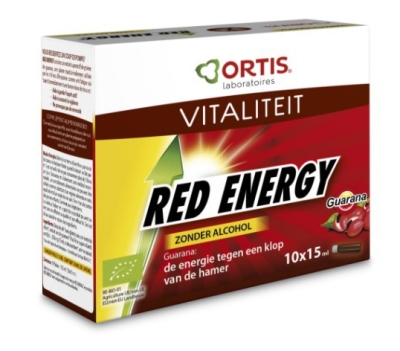 Foto van Ortis ortis red energy alcoholvrij monodosis 30 x 15ml via drogist