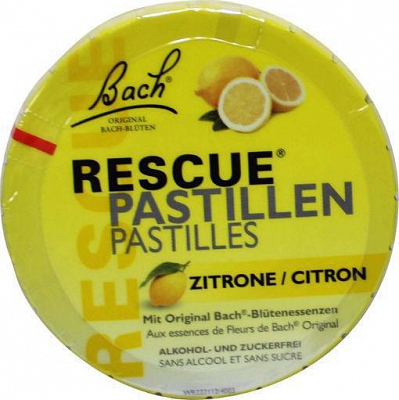 Foto van Bach rescue pastilles citroen 50g via drogist